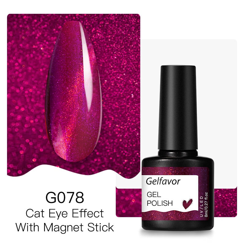 GELFAVOR Gel Nail Polish Glitter 8ML Semi-permanent Varnish Hybrid UV Nail Gel Polish For Manicure Nail Art Design Gel Varnishes