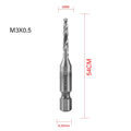 New Titanium Plated Hex Shank HSS Screw Thread Metric Tap Drill Bits Screw Machine Compound M3 M4 M5 M6 M8 M10 Hand Tools