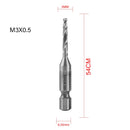 New Titanium Plated Hex Shank HSS Screw Thread Metric Tap Drill Bits Screw Machine Compound M3 M4 M5 M6 M8 M10 Hand Tools