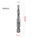 New Titanium Plated Hex Shank HSS Screw Thread Metric Tap Drill Bits Screw Machine Compound M3 M4 M5 M6 M8 M10 Hand Tools