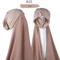 Women Muslim Instant Chiffon Hijab With Cap Underscarf Bonnet HIjabs  Scarf Islam Headscarf Headwrap Turbante