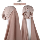 Women Muslim Instant Chiffon Hijab With Cap Underscarf Bonnet HIjabs  Scarf Islam Headscarf Headwrap Turbante