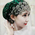 New Beading Women&#39;s Turban Cap Embroidery Fashion Female Head Wraps Muslim Headscarf Bonnets Cancer Chemo Hat