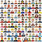 Mini City Professional Worker Figures Building Block Police Girls Fireman Military Soldier Movies Characters Figurine Bricks Toy