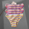 FINETOO 3Pcs/Set Colorful Stripes Panties Women&