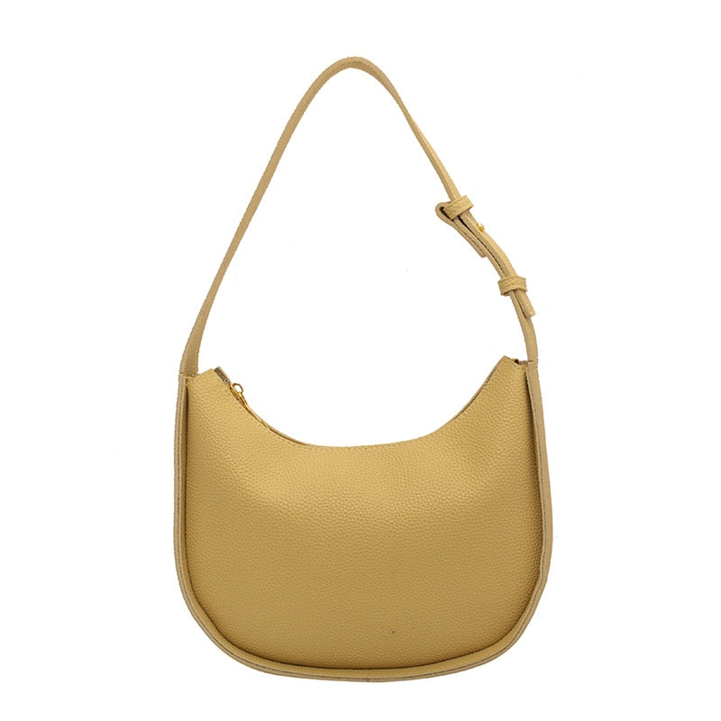 Luxury Crossbody Bags For Women 2021 Leather Lemon Color Shoulder Bag Women Casual Satchels Wide Straps Fashion Bag Handbag