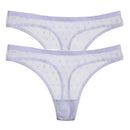 2PCS/Set Lace Sexy G-String Thongs Transparent Women&