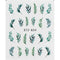 1Pcs Water Nail Decal and Sticker Flower Leaf Tree Green Simple Summer DIY Slider for Manicure Nail Art Watermark Manicure Decor
