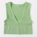 Vintage Crop Top Women Seamless Underwear Sexy Lingerie Female Tanks Vest Harajuku Deep V Neck Summer Camis Crop Top Camisole