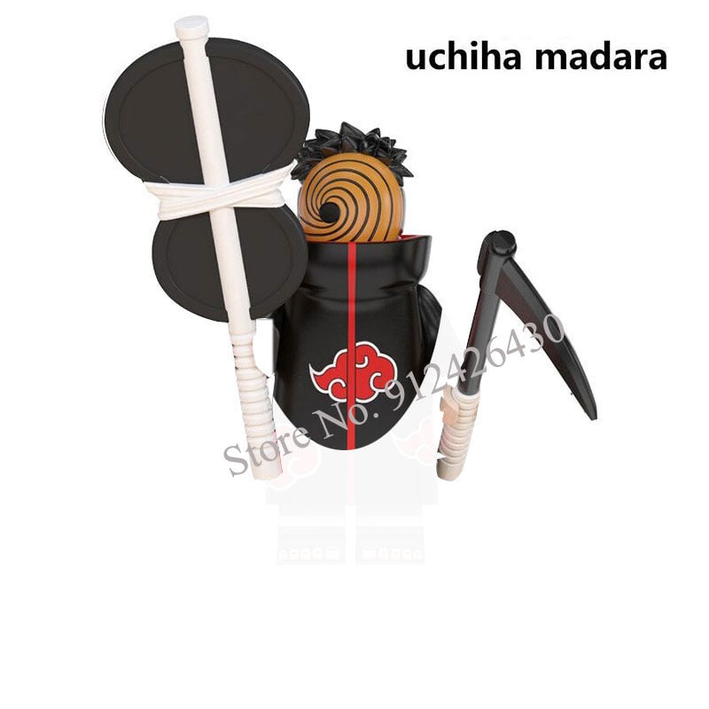 Naruto Sasuke Kakashi Akatsuki bricks Building Blocks Anime cartoon Mini Action Figures Heads Assembly Toys kids Christma Gifts