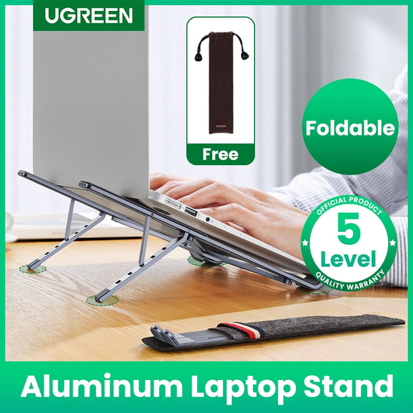 UGREEN Laptop Stand Holder For Macbook Air Pro Foldable Aluminum Vertical Notebook Stand Laptop Support Macbook Pro Tablet Stand