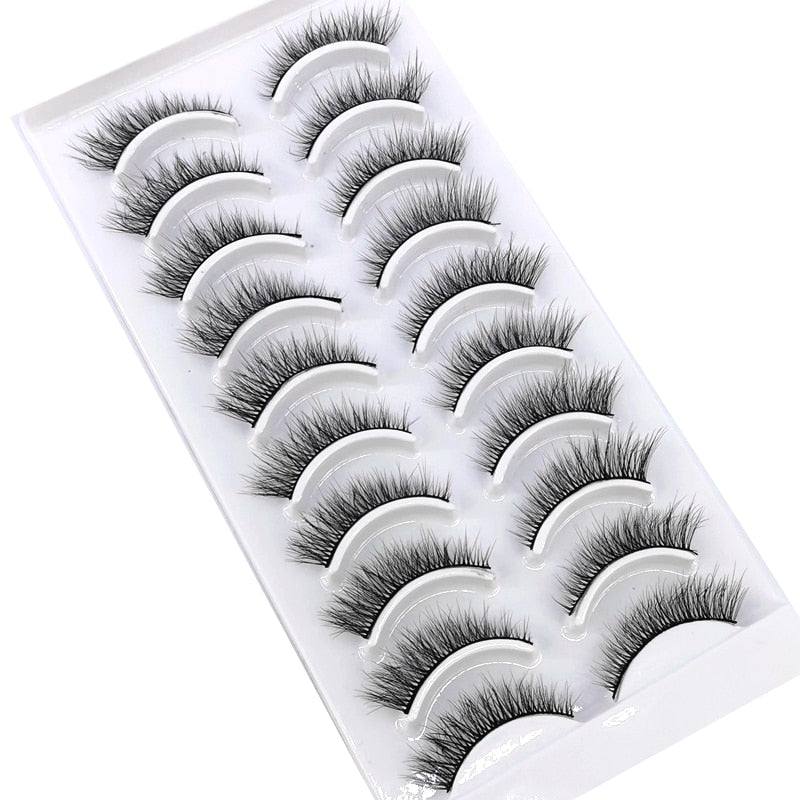NEW 10 Pairs Natural False Eyelashes Fake Lashes Long Makeup 3d Mink Lashes Extension Eyelash Mink Eyelashes for Beauty 54