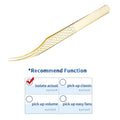 False Eyelash Tweezers For Fake Eyelashes Extensions Individual Curved Strip Lashes Eyebrow Hair Clip Tongs Nail Art Makeup Tool