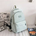 Women&#39;s Backpack Solid Color Female Multi-pocket Casual Woman Travel Bag High Quality Schoolbag for Teenage Girl Book Knapsack