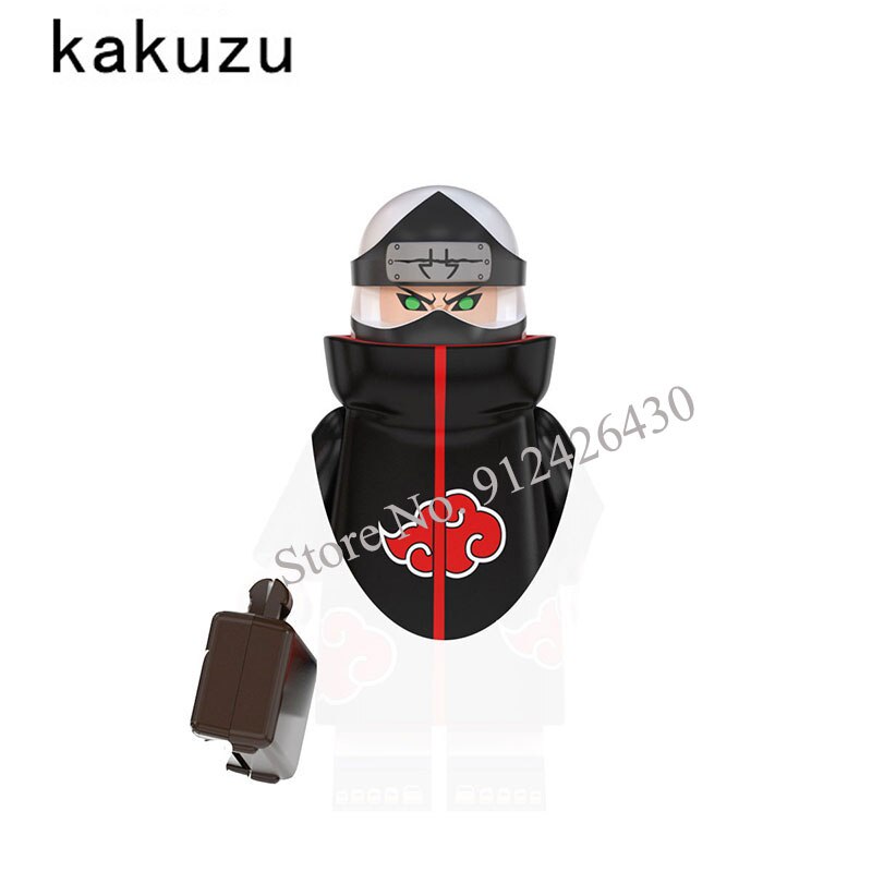 Naruto Sasuke Kakashi Akatsuki bricks Building Blocks Anime cartoon Mini Action Figures Heads Assembly Toys kids Christma Gifts