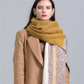 2022 New Women Plaid Scarf Winter Pashmina Shawls Cashmere Thick Wraps Lady Tassel Warm Scarves Rainbow Hairy Bufanda