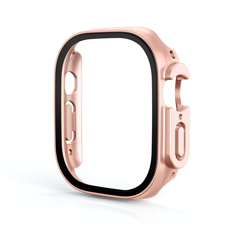 Glass+case For Apple Watch Ultra 49mm strap smartwatch PC Bumper+Screen Protector Tempered Cover iwatch series band Accessories