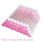 50pcs Reusable Eyelash Brush Tube Disposable Eyelash Wands Eyebrow Brush Replaceable Dust-proof Sparkling Broken Diamond Bottom