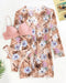 Floral Twist Low Waist Bikini Set Cover Up Swimsuit For Women Push Up Long Sleeve Three Pieces Swimwear 2022 Beach Bathing Suits