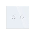Bingoelec EU AC100-240V Tempered Black White Crystal Glass Touch Switch Panel Wall Light Sensor Button 1Gang 2gang LED Indicator