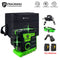 Pracmanu 12 Lines 3D Green Laser Level Horizontal and Vertical Cross Lines with 360°Auto Self-Leveling laser level 1/2 Batteries
