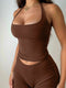 Jacqueline 2022 Drawstring Dress Summer Sets Womens Outfits Sexy One Shoulder Crop Top and Mini Skirts Sets Co-Ord Club Party