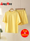 Green Suit Shorts with T-shirt for Women and Top Loose Oversize 100% Cotton Summer Two Piece Set Women Classic Tracksuit Casual