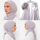Women Muslim Instant Chiffon Hijab With Cap Underscarf Bonnet HIjabs  Scarf Islam Headscarf Headwrap Turbante