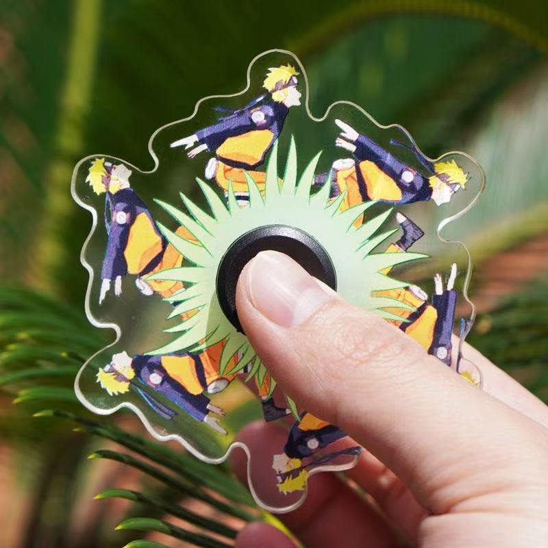 Cartoon Anime Ninjas Fidget Spinner Top 3D Dynamic Running Gyroscope Kawaii Stress Relief  Kid Decompression Toys Fingertip Gyro
