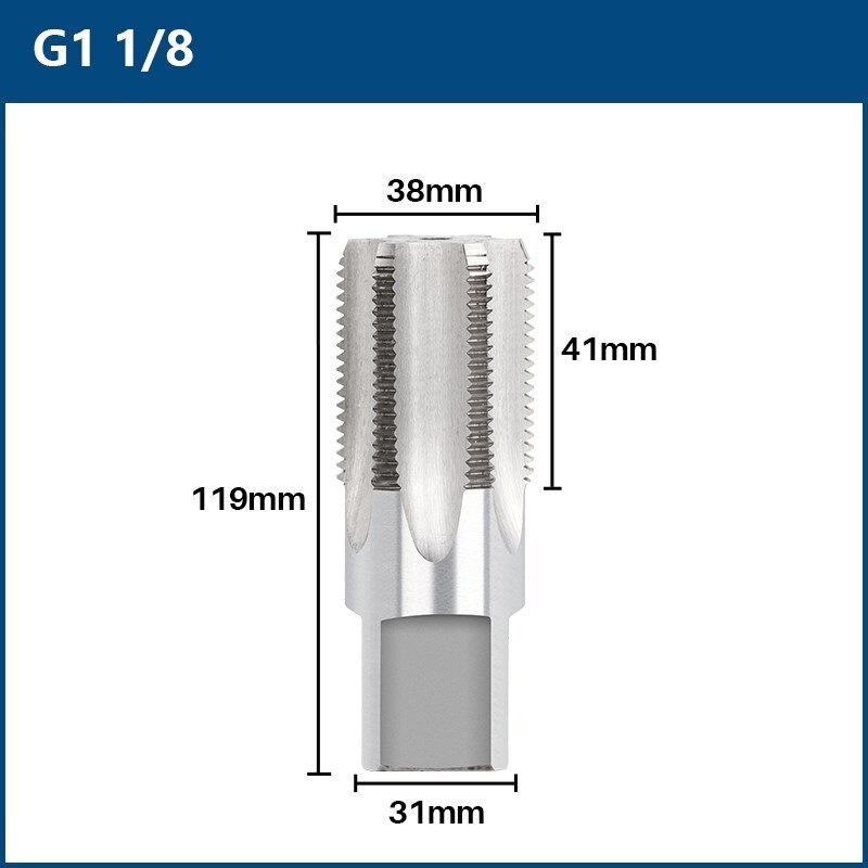 XCAN HSS Pipe Tap 1/8 1/4 3/8 1/2 3/4 1&#39;&#39; Metal Screw Thread Tap Threading Tools Hand Tools