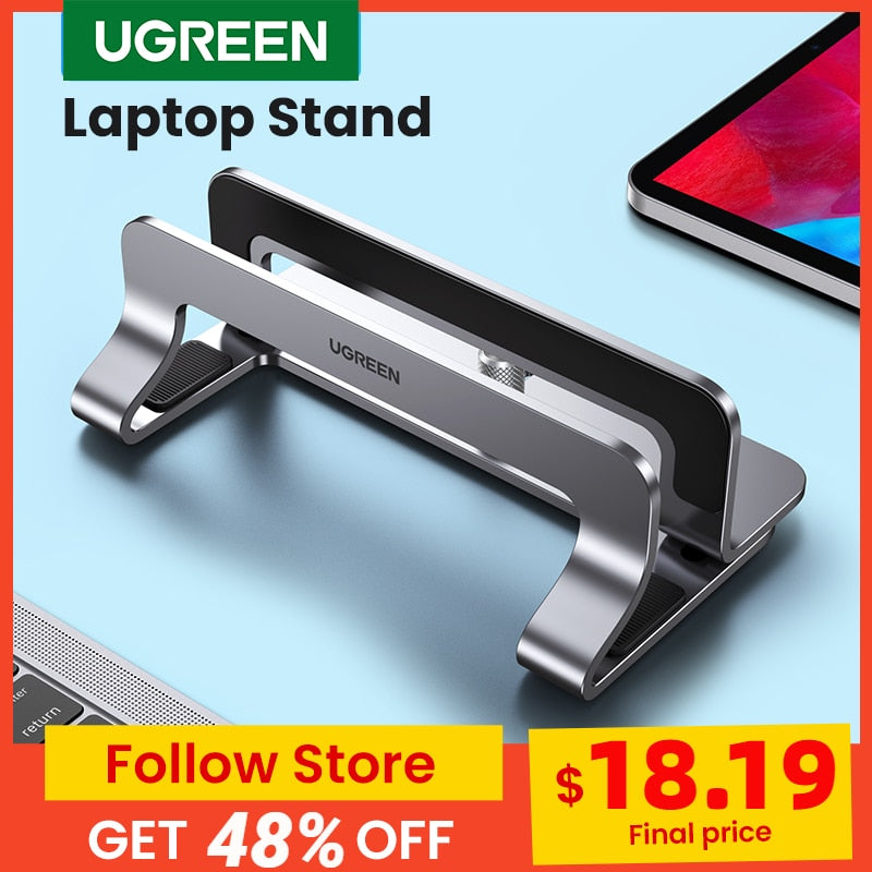 UGREEN Vertical Laptop Stand Holder For MacBook Air Pro Aluminum Foldable Notebook Stand Laptop Support MacBook Pro Tablet Stand