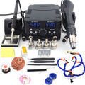 2 IN 1 800W LED Digital Soldering Station Hot Air Gun Rework Station Electric Soldering Iron For Phone PCB IC SMD BGA Welding