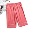 Women&#39;s Cycling Shorts Thin Fitness Casual High Waist Biker Short Summer Slim Knee-Length Bottoms Breathable Shorts Streetwear