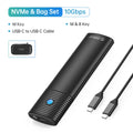 ORICO M2 SSD Enclosure NVMe 10Gbps PCIe SSD Box for M.2 NVMe NGFF SATA SSD Disk Tool Free M.2 SSD Case Built-in Metal Heat Sink