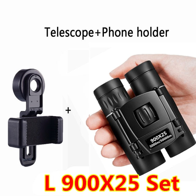 700x25 HD Powerful Binoculars Telescope 5000m/50000m Long Range Folding Mini BAK4 FMC Optics For Hunting Outdoor Camping Sports