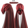 Women Muslim Instant Chiffon Hijab With Cap Underscarf Bonnet HIjabs  Scarf Islam Headscarf Headwrap Turbante