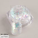 Crystal Fire Opal Flakes Nail Sequins Purple Holographic Glitter DIY Chrome Powder for Spring Nails Manicure Paillettes GL1857