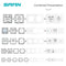 SRAN F6 Series White Crystal Tempered Glass Panel Light switch eu french wall socket usb tv rj45 rj11 Sensor switch Module DIY