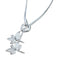 1pcs Korean Style Blue Crystal Moon Cat 925 Sterling Silver Jewelry Temperament Personality Clavicle Chain Necklaces