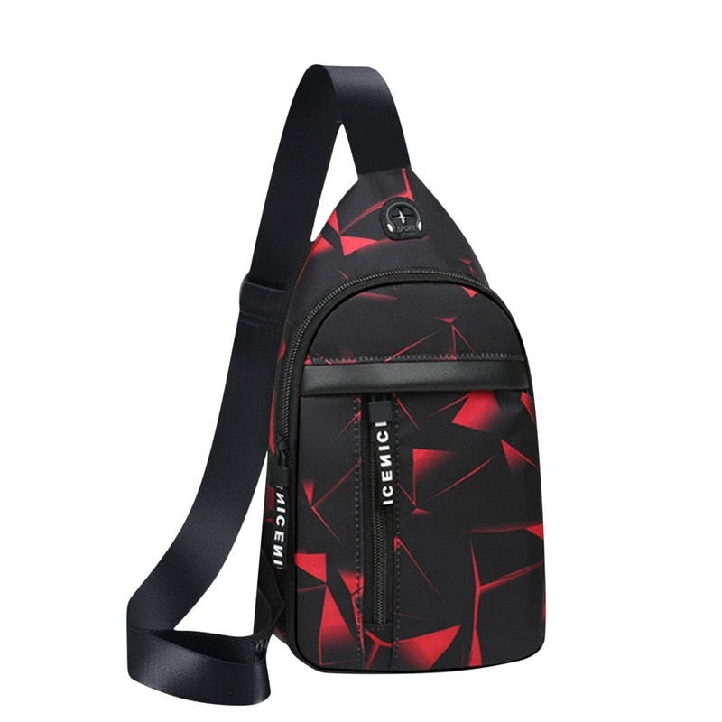 Men Anti Theft Chest Bag Shoulder Bags USB Charging Crossbody Package School Short Trip Messengers Bags Men&