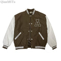 Autumn Winter Fashion Bomber Jackets for Women Streetwear Baseball Uniform Oversized Coat Jackets and Coats Loose student