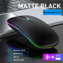 Wireless Mouse USB Rechargeable Bluetooth-compatible RGB Mouse Silent Ergonomic Mouse With Backlight For Laptop PC ipad
