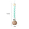Baby Pacifier Chain Wooden Handmade Chain Silicone Wooden Plastic Clip  Baby Nipple Clips Teether Necklace baby Chew accessories