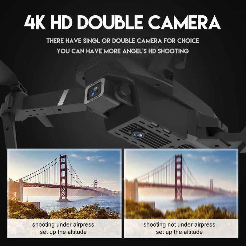 KBDFA E88 Pro Quadcopter 4K HD WIFI FPV Drone 1080P Camera Height Hold RC Foldable Quadcopter Dron Rc Helicopter Drone Gift Toy