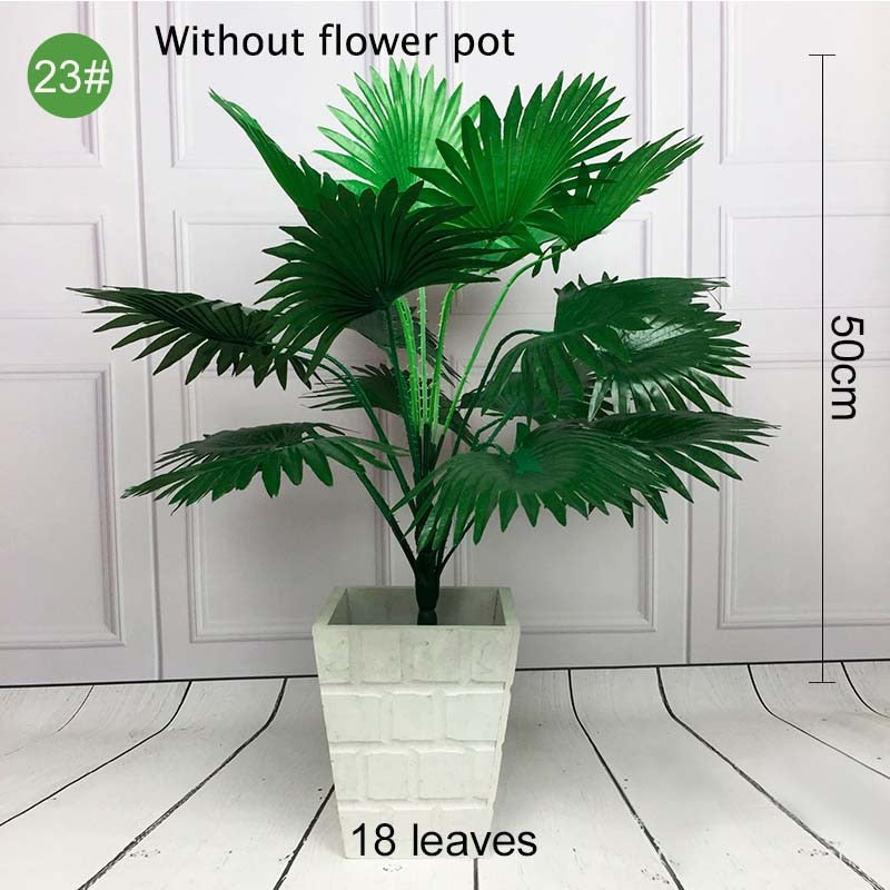 Multiple Green Large Artificial Palm Tree Plastic Plants Garden Home Outdoor Decorations Scutellaria Tropical Tree Fake Plants