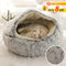 Winter Long Plush Pet Cat Bed Round Cat Cushion Cat House 2 In 1 Warm Cat Basket Cat Sleep Bag Cat Nest Kennel For Small Dog Cat