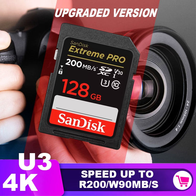 SanDisk Ultra Original SD card 8GB 16GB 32GB SDHC 64GB 128GB 256GB SDXC Class10 Memory Card C10 R80mb/s USH-1 Support for Camera