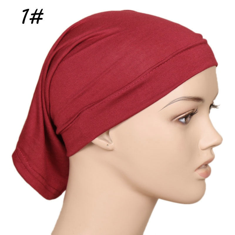 Ramadan Undercap Head Cover for Jewish Instant Jersey Bonnet Hijab Turbans for Women Muslim Fashion Inner Cap Turbante Capelli