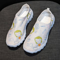 Rimocy Nurse Shoes Women Print Breathable Sneakers Woman Slip-on Light Non-slip Flats Ladies Soft Bottom Casual Sports Shoes