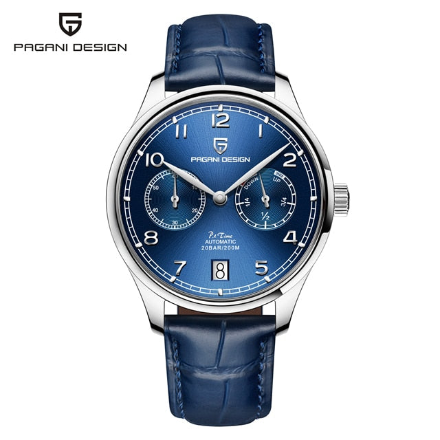 PAGANI DESIGN 41MM Pilot Watch Sapphire Glass Power Reserve Automatic Mechanical Watches Men&